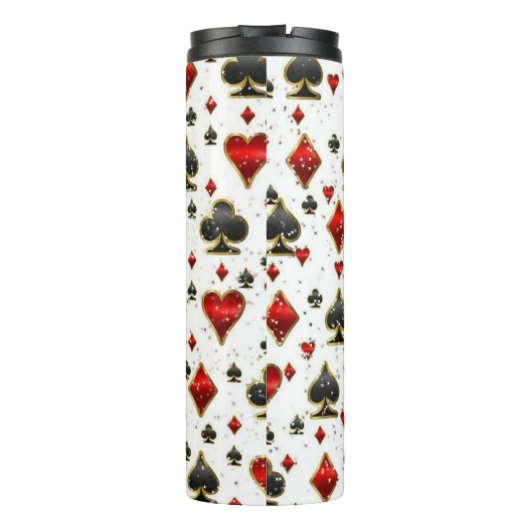 Poker Anzug Thermosbecher (Rückseite)