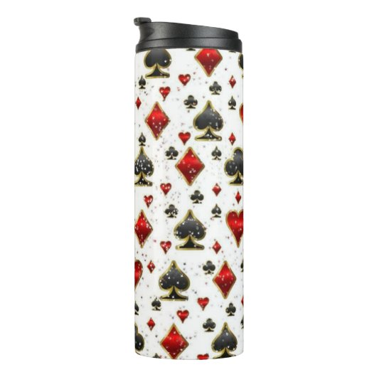 Poker Anzug Thermosbecher (Nach rechts gedreht)