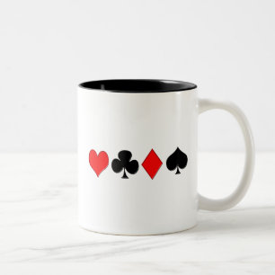 Poker-Anzugs-Tasse Zweifarbige Tasse