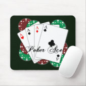 Poker As Playing Cards Maus Pad Mousepad (Mit Mouse)