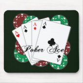 Poker As Playing Cards Maus Pad Mousepad (Vorne)