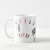 Poker Asse ... Englische Tee-Tasse Kaffeetasse (Links)