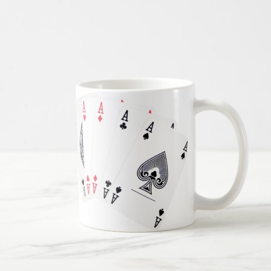 Poker Asse ... Englische Tee-Tasse Kaffeetasse (Rechts)