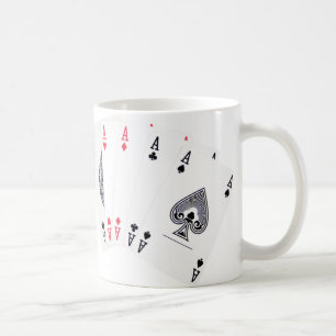Poker-Asse ... englische Teetasse
