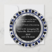 Poker Bachelor Party Einladung - DIY City & Staat (Rückseite)