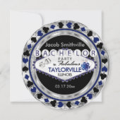 Poker Bachelor Party Einladung - DIY City & Staat (Vorderseite)