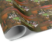 Poker Beileid Hunde Poker Funny spielen Geschenkpapier (Rolleneckpunkt)