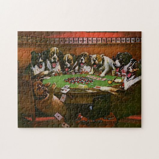 Poker Beileid Hunde Poker Kolodge 1903 Puzzle (Horizontal)
