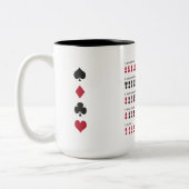 Poker-Betrüger-Blatt Zweifarbige Tasse (Links)