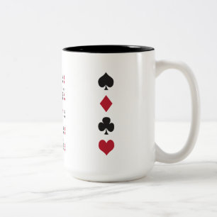 Poker-Betrüger-Blatt Zweifarbige Tasse