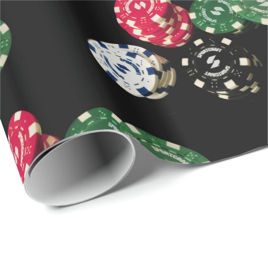 Poker bricht Muster-Verpackungs-Papier ab Geschenkpapier (Rolleneckpunkt)