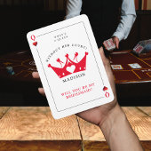 Poker Bridesmaid-Vorschlagskarte der Königin des H RSVP Karte