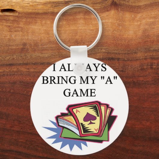 Poker Bridge-Kartenspiel-Witz Schlüsselanhänger (Vorderseite)