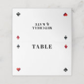 Poker Card Anzug Hochzeit Platzkarte (Außenseite Aufgefaltet)