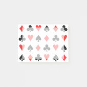 Poker-Card-Anzug mit mittlerem Hintergrund Post-it Klebezettel (Vorderseite)