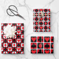 Poker Card Anzug Party Geschenkpapier Set