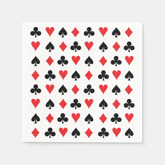 Poker-Card-Anzug Serviette (Vorderseite)
