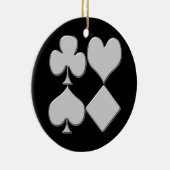 Poker Card Anzüge Weihnachtsfeier Keramikornament (Rechts)