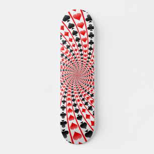 Poker Card Anzugs Spirale: Skateboard