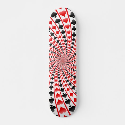 Poker Card Anzugs Spirale: Skateboard (Vorne)