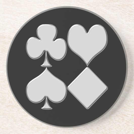Poker Card Decke Anzug Poker Untersetzer (Vorne)