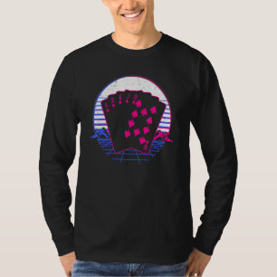 Poker Card Game Gambling Retro Vintager Sonnenunte T-Shirt