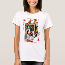 Poker Card Queen & King of Hearts Wedding T-Shirt