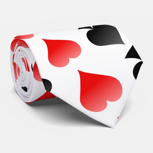 Poker Card Suits Spiral: Necktie / Tie Krawatte (Gerollt)