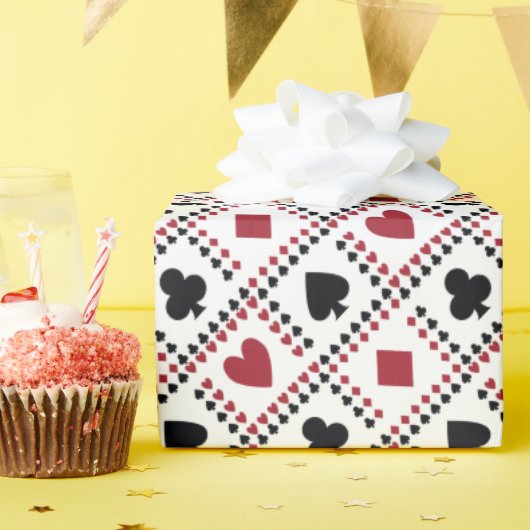 Poker Card Theme Wrapping Paper Geschenkpapier (Geburtstagsparty)