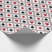Poker Card Theme Wrapping Paper Geschenkpapier (Ecke)