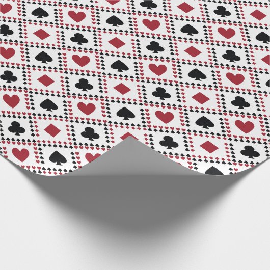 Poker Card Theme Wrapping Paper Geschenkpapier (Ecke)