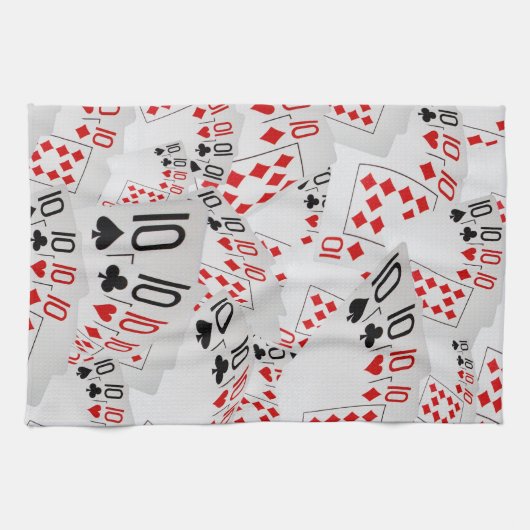 Poker Cards 10,00 Geschirrtuch (Horizontal)