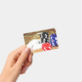 Poker Cards Aces Chips Gambling Casino Win Game Ausweis (Handheld)