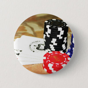Poker Cards Aces Chips Gambling Casino Win Game Button