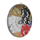 Poker Cards Aces Chips Gambling Casino Win Game Dartscheibe (Vorderseite Links)