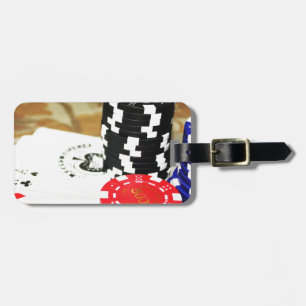 Poker Cards Aces Chips Gambling Casino Win Game Gepäckanhänger