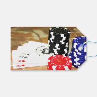 Poker Cards Aces Chips Gambling Casino Win Game Geschenkanhänger