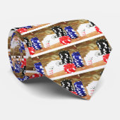 Poker Cards Aces Chips Gambling Casino Win Game Krawatte (Gerollt)