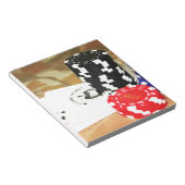 Poker Cards Aces Chips Gambling Casino Win Game Notizblock (angewinkelt)