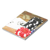 Poker Cards Aces Chips Gambling Casino Win Game Notizblock (Rotiert)