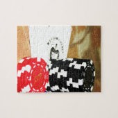 Poker Cards Aces Chips Gambling Casino Win Game Puzzle (Horizontal)