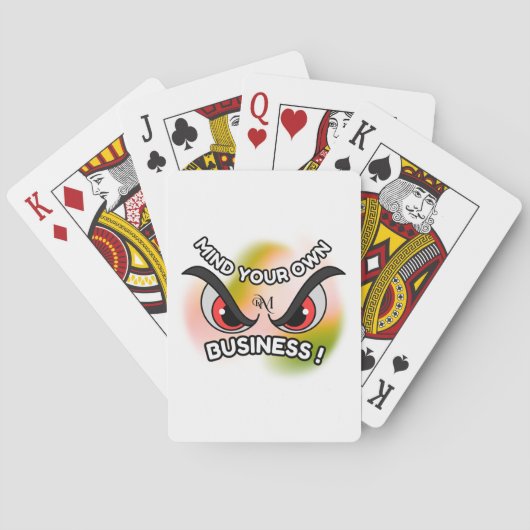 Poker Cards : Achten Sie auf Ihre eigenen (weißen) Spielkarten (Rückseite)