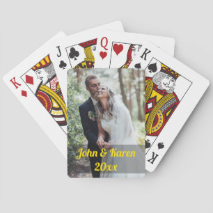 Poker Cards - Anpassbar - Hochzeiten Foto + Text Spielkarten
