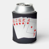 Poker Cards Diamond Straight Flush, Dosenkühler (Kanne Rückseite)