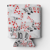 Poker Cards, die in Zehn eingeteilt sind, Dosenkühler (Rückseite)