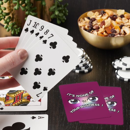 Poker Cards : Keine von Ihnen (lila) Spielkarten (In Situ)