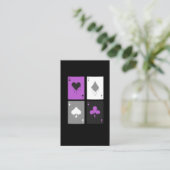 Poker Cards LGBTQ Ace of spades Visitenkarte (Stehend Vorderseite)