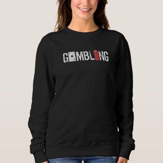 Poker Cards Lucky Gambling 1 Sweatshirt (Vorderseite)