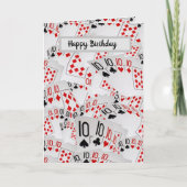 Poker Cards Number Tens Layered Birthday Card, Karte (Vorderseite)