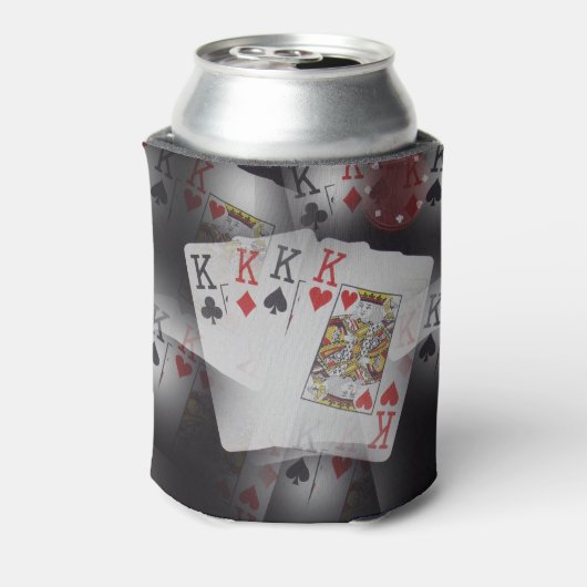 Poker Cards Quad Kings Pattern, Dosenkühler (Kanne Rückseite)